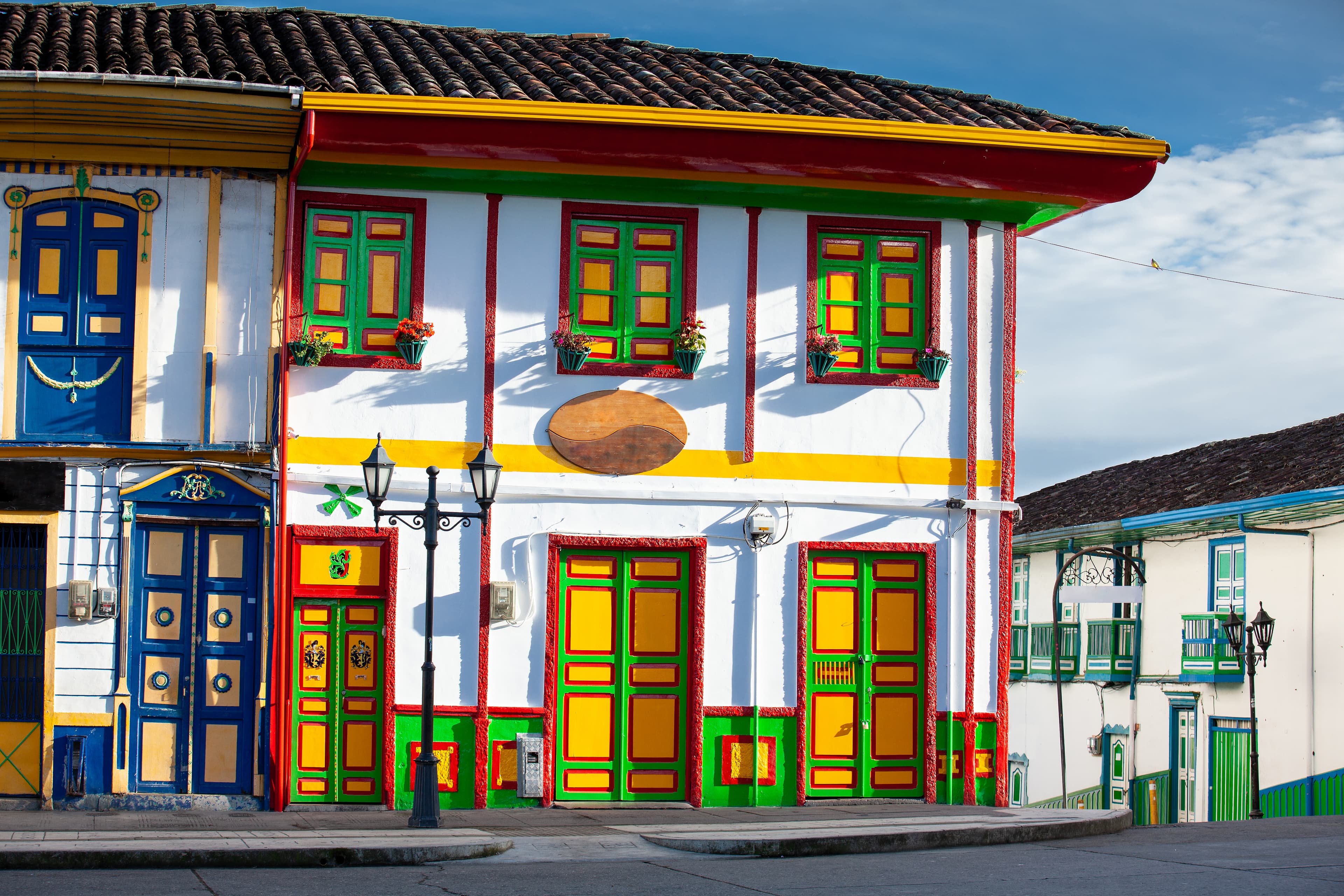 Vibrant colonial houses in Salento